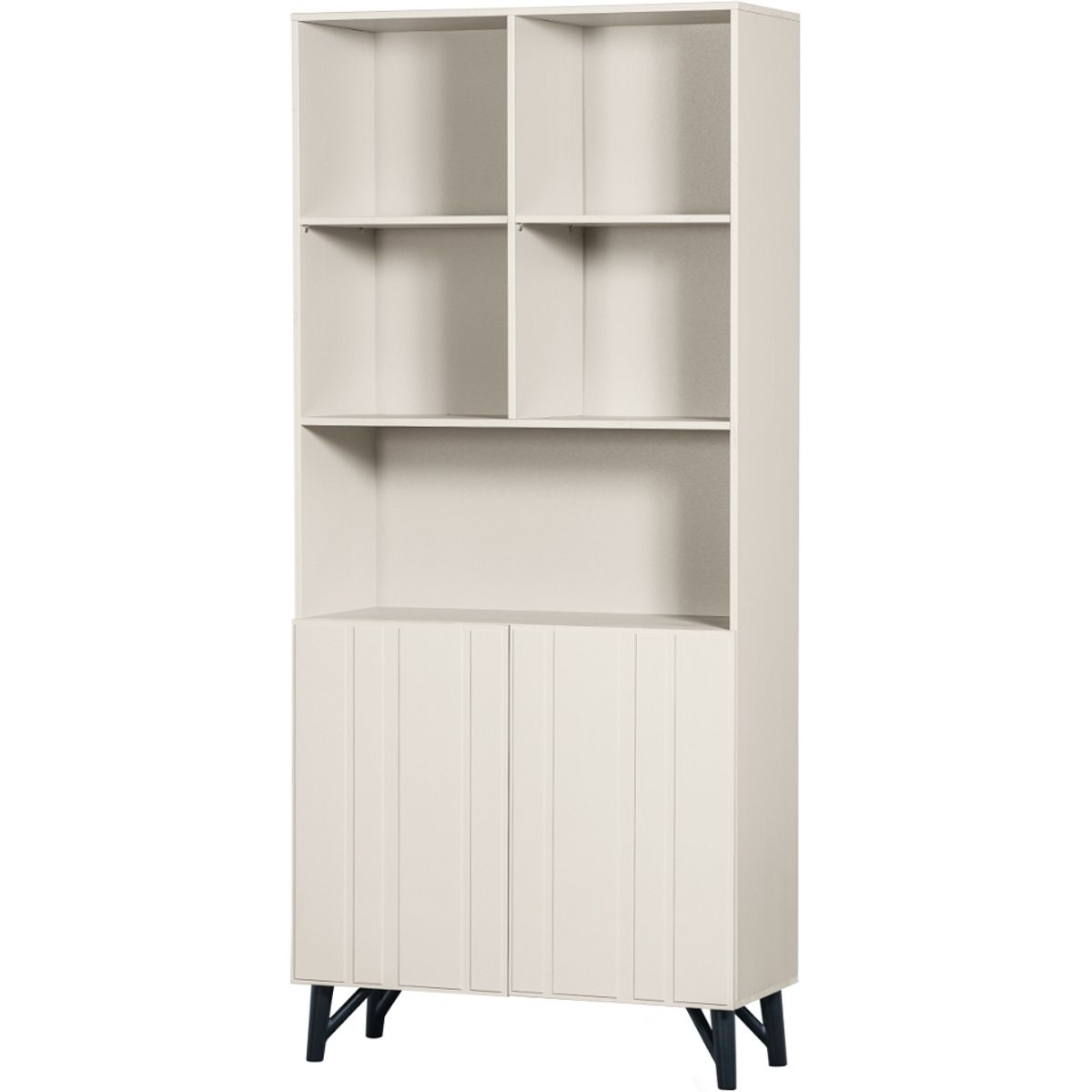 Miller, Highboard, hvid, H200x90x37 cm, fyrretræ