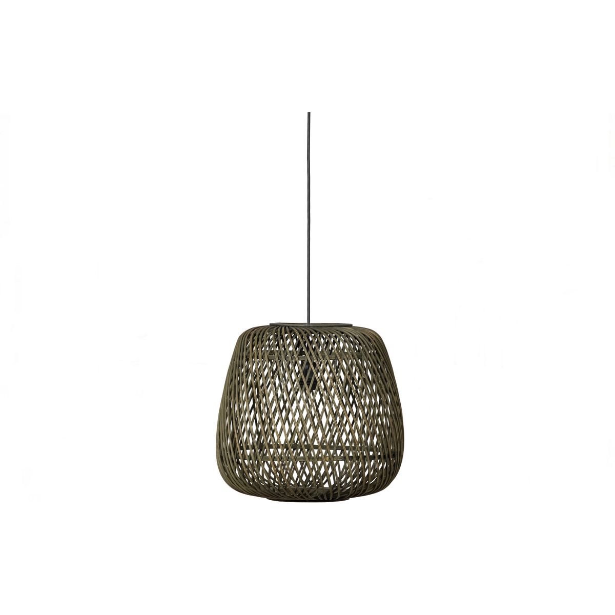 Moza, Pendel lampe, grøn, H36x36x36 cm, bambus