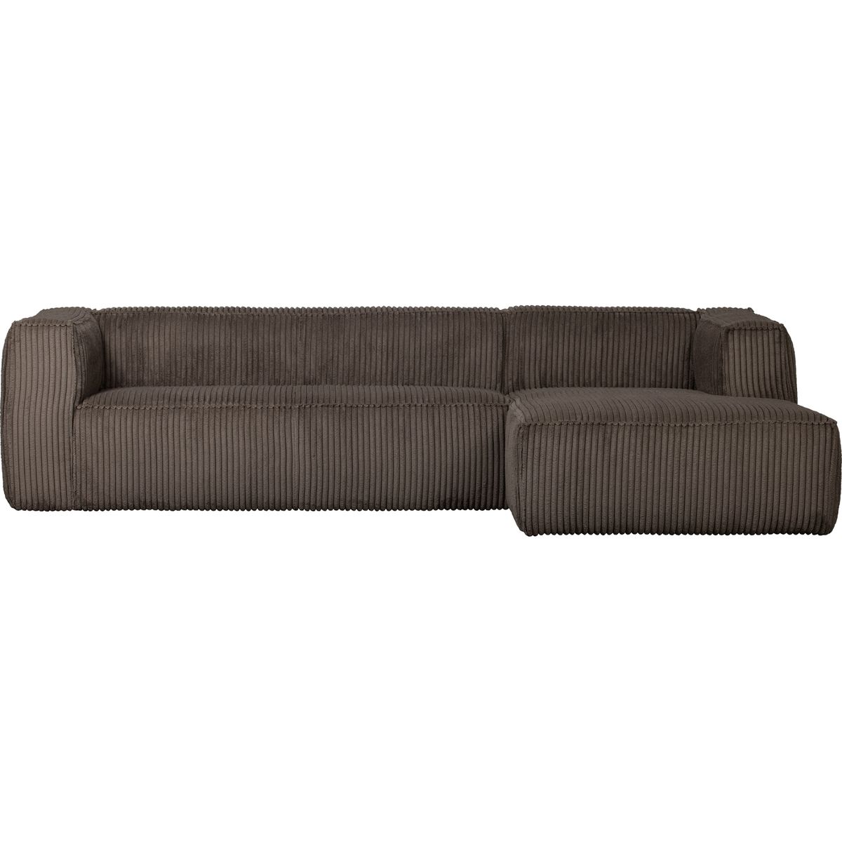 Bean, Hjørnesofa højrevendt, brun, H73x175x305 cm, fløjl