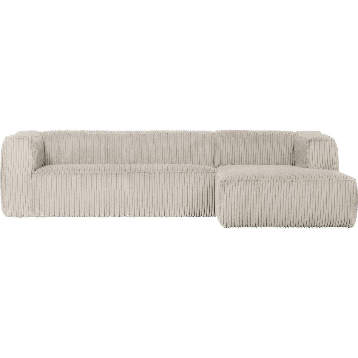 Bean, Hjørnesofa højrevendt, lys natur, H73x175x305 cm, fløjl