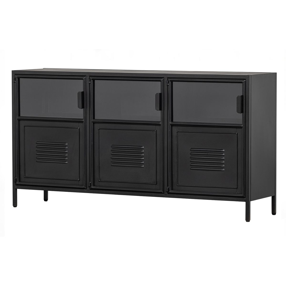 Ronja, Highboard, sort, H75,5x143x37 cm, jern