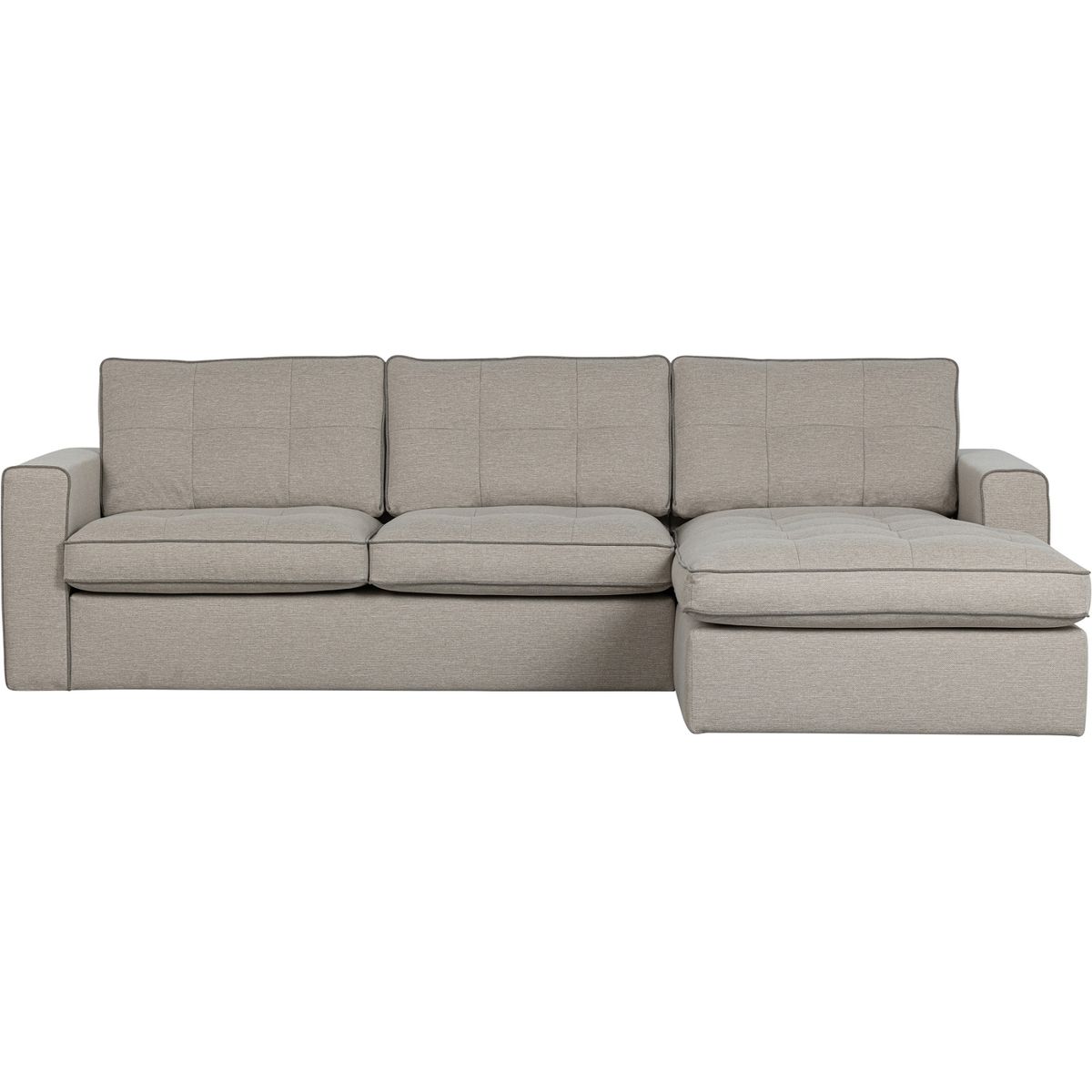 Lisa, Hjørnesofa højrevendt, natur, H87x170x280 cm, stof