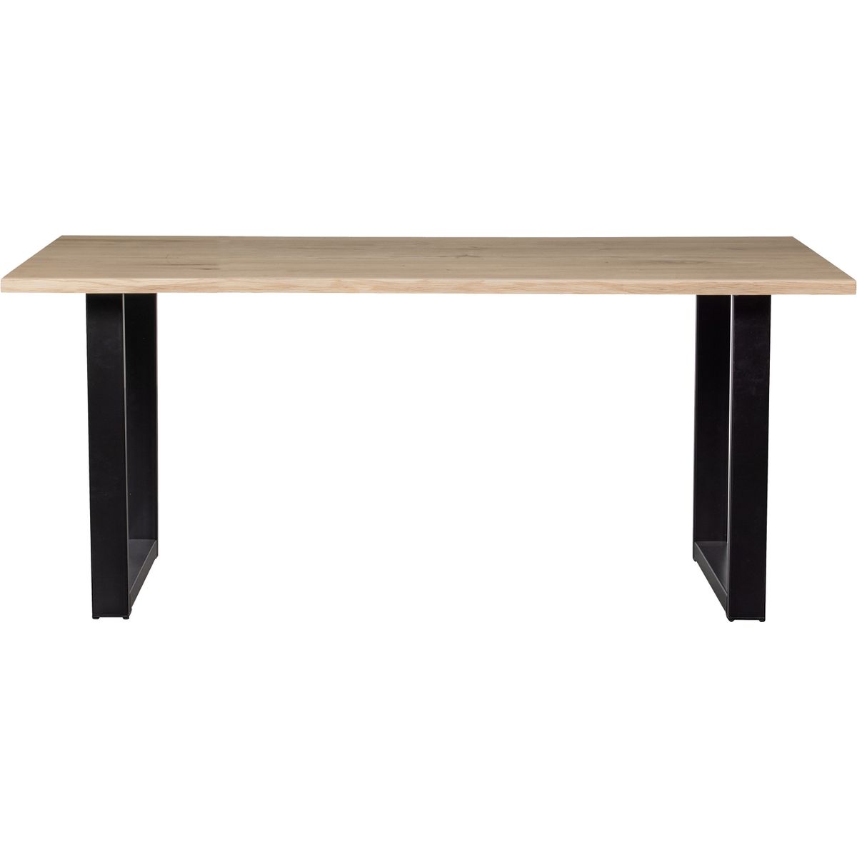 Tablo U, U-Leg, Plankebord, eg/metal, natur, 75x160x90 cm