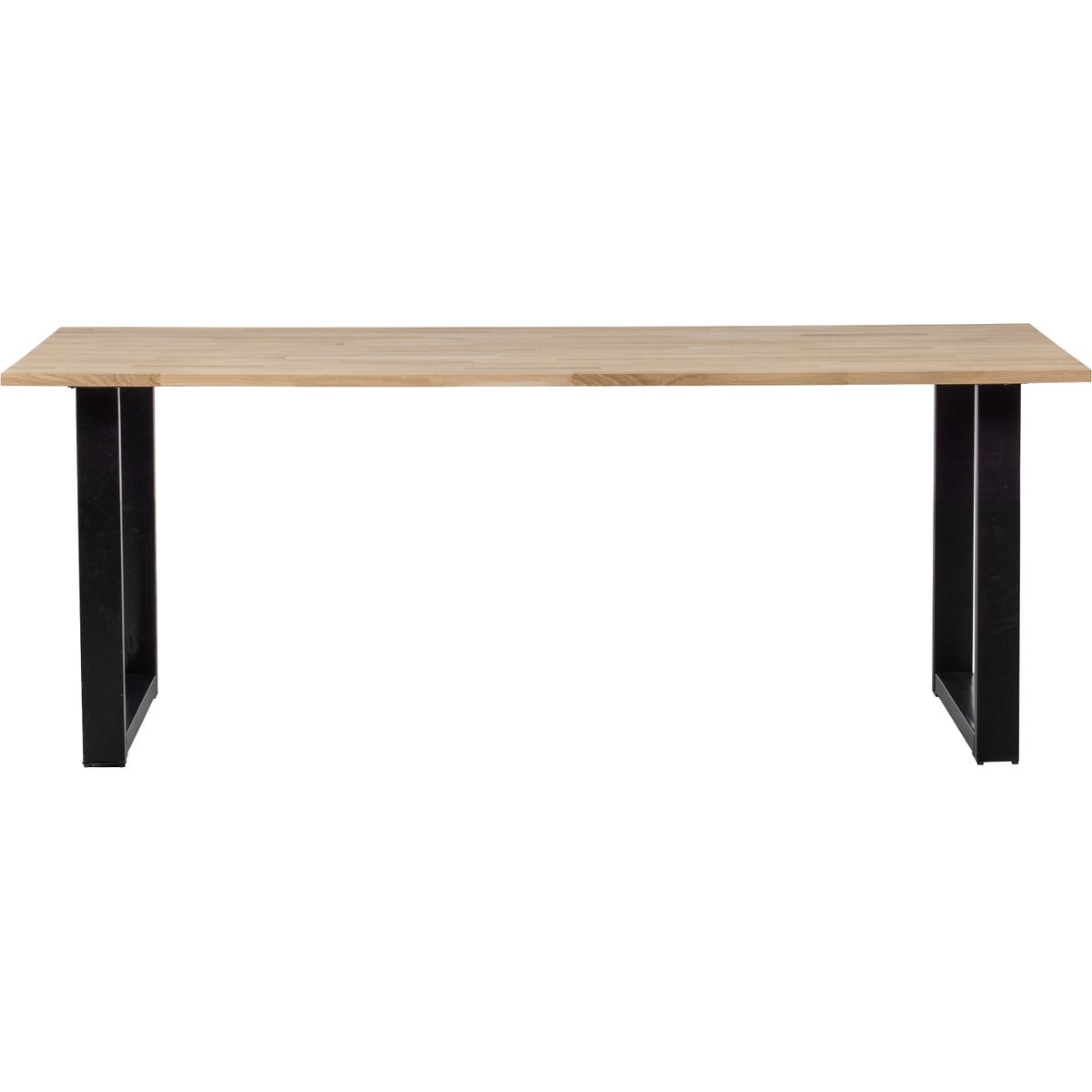 Tablo U-Leg, Plankebord, eg/metal, natur, 75x220x90 cm