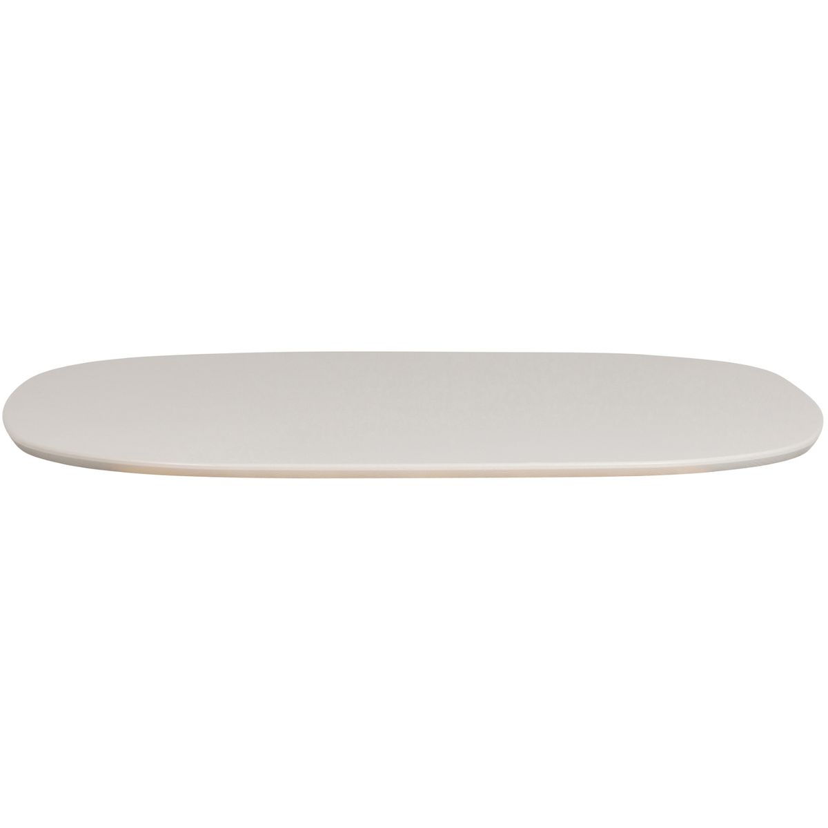 Tablo, Oval bordplade, ask, Hvid, 2.4x130x130 cm