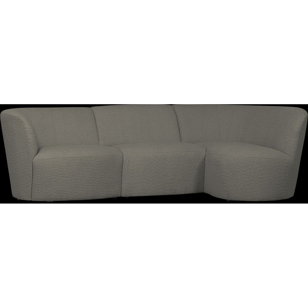 Coco, 3-personers sofa højrevendt, varm grøn, H70x138x230 cm