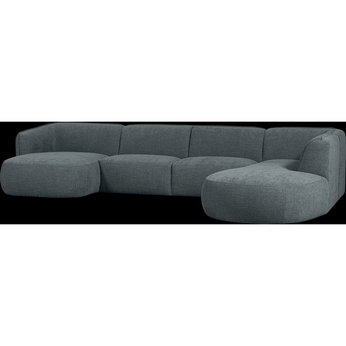 Polly, Hjørnesofa højrevendt, blå/grøn, H71x245x353 cm