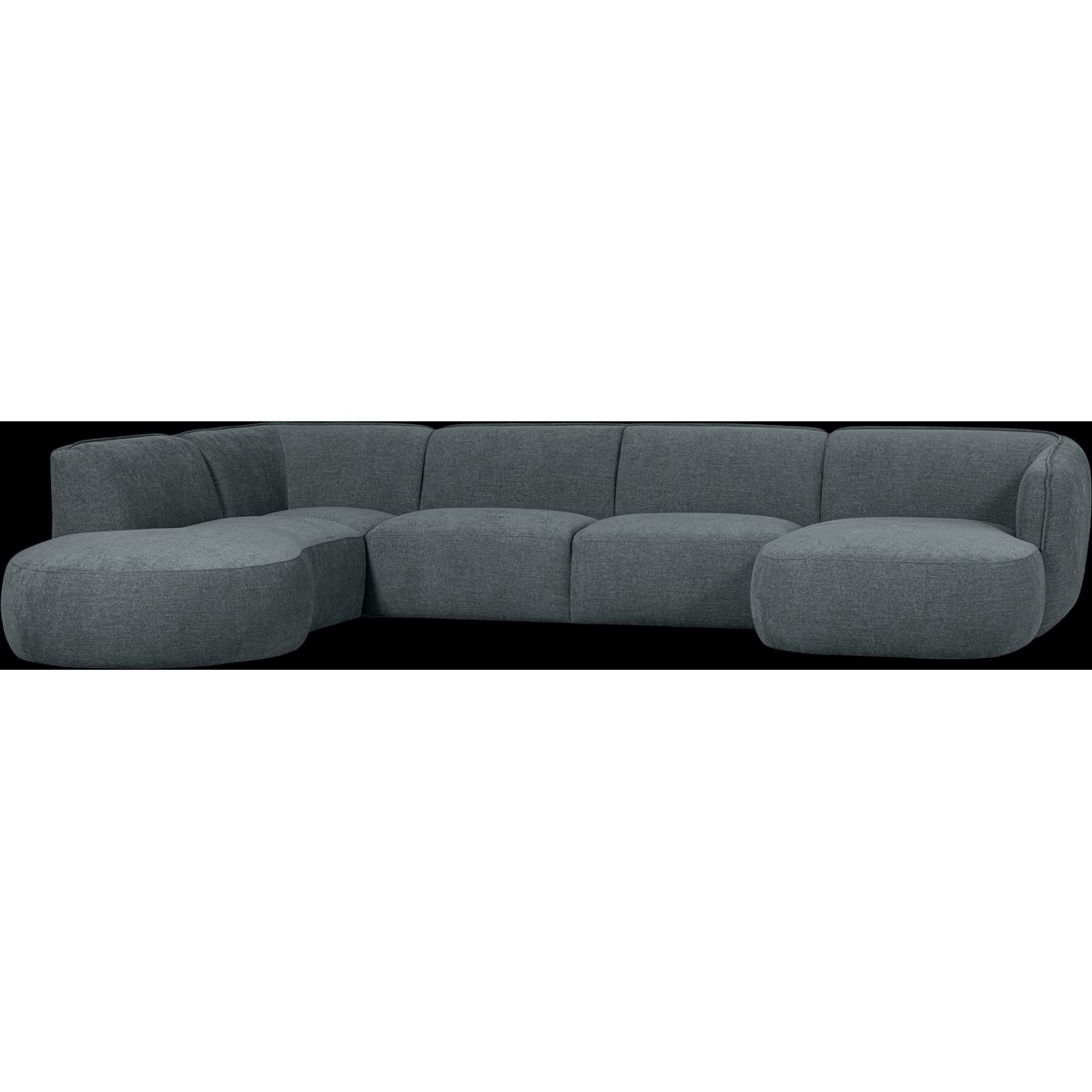 Polly, Hjørnesofa venstrevendt, blå/grøn, H71x245x353 cm