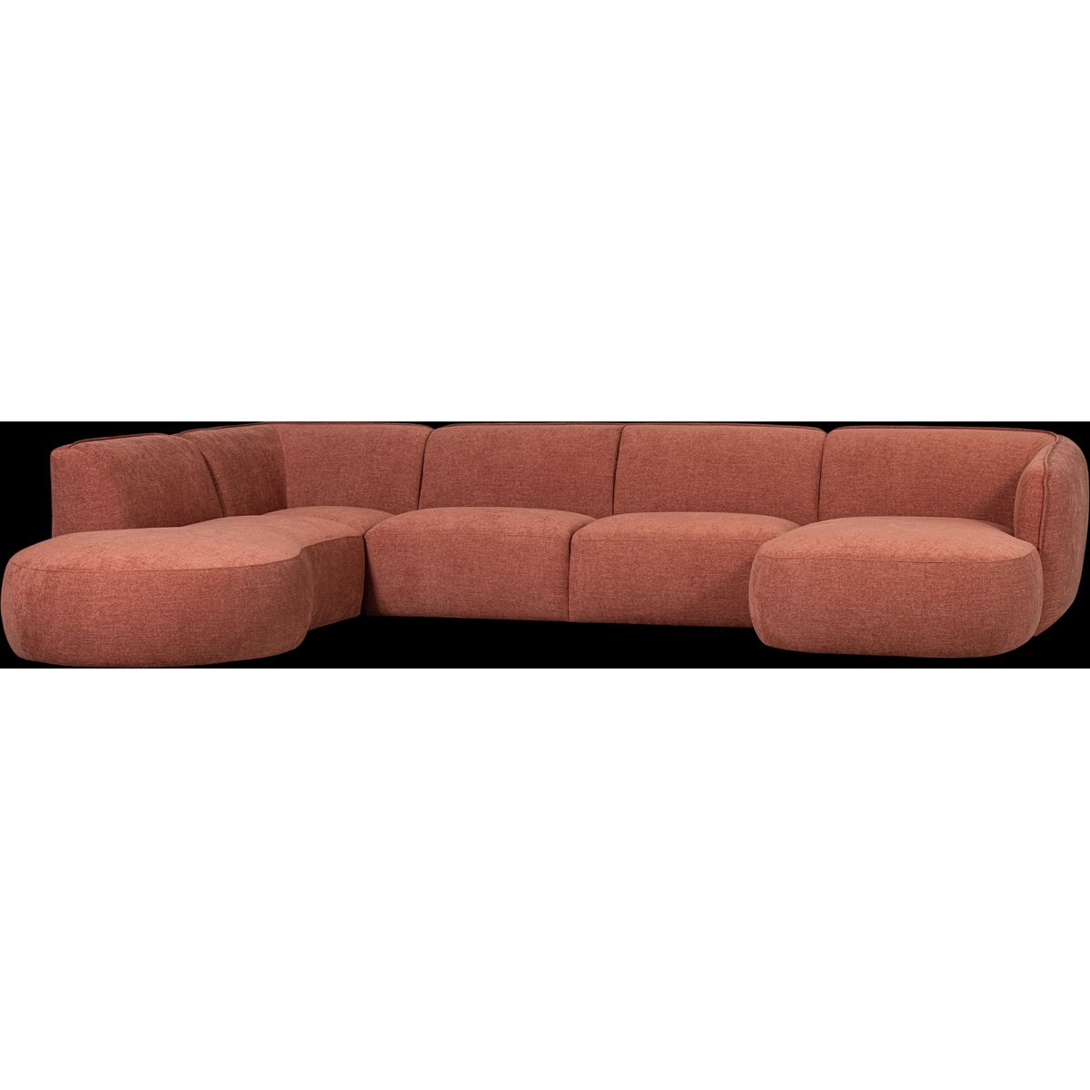 Polly, Hjørnesofa venstrevendt, lyserød, H71x245x353 cm