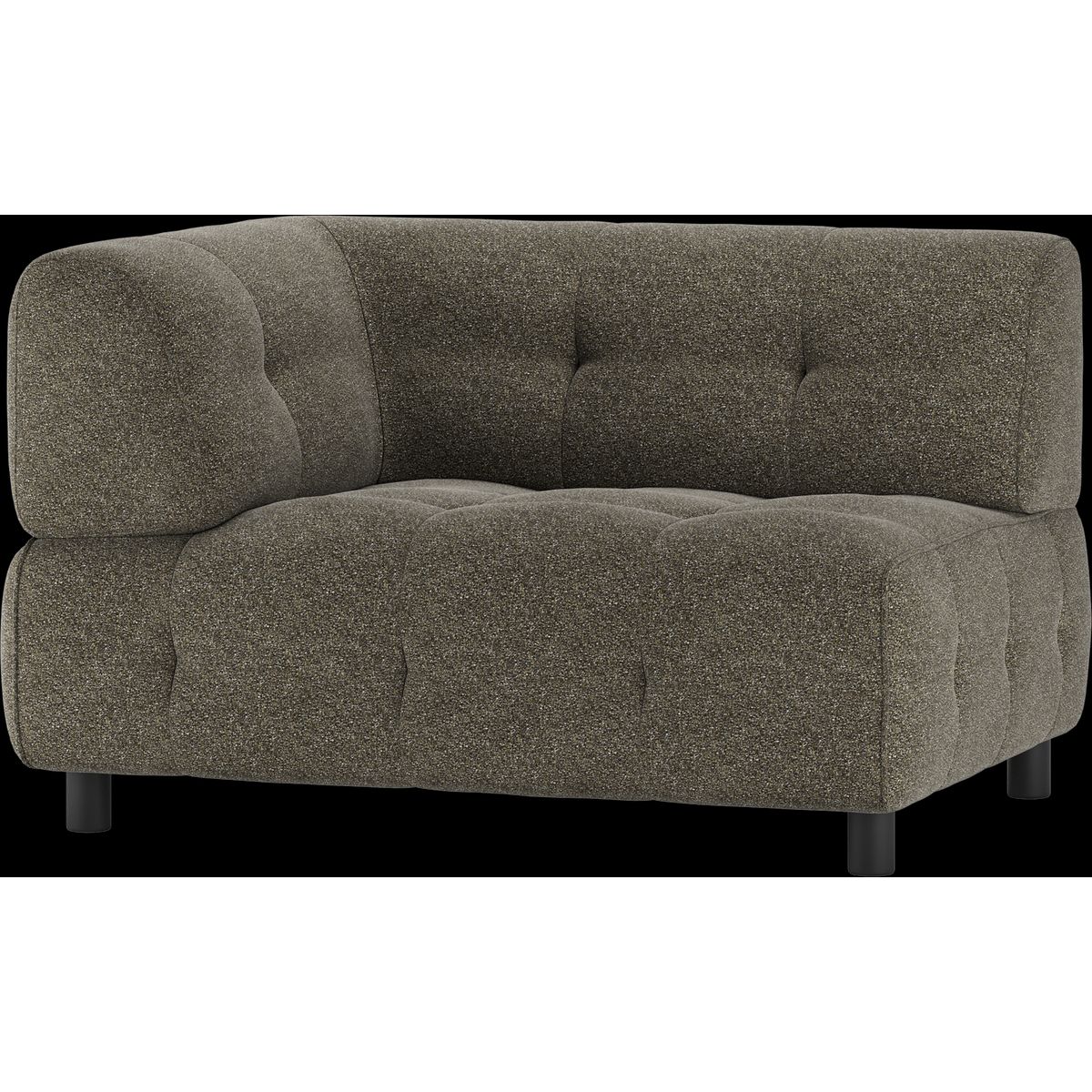 Louis Modulære sofa 1,5-sæder med arm venstre, grov melange lysegrøn H73x90x122 cm