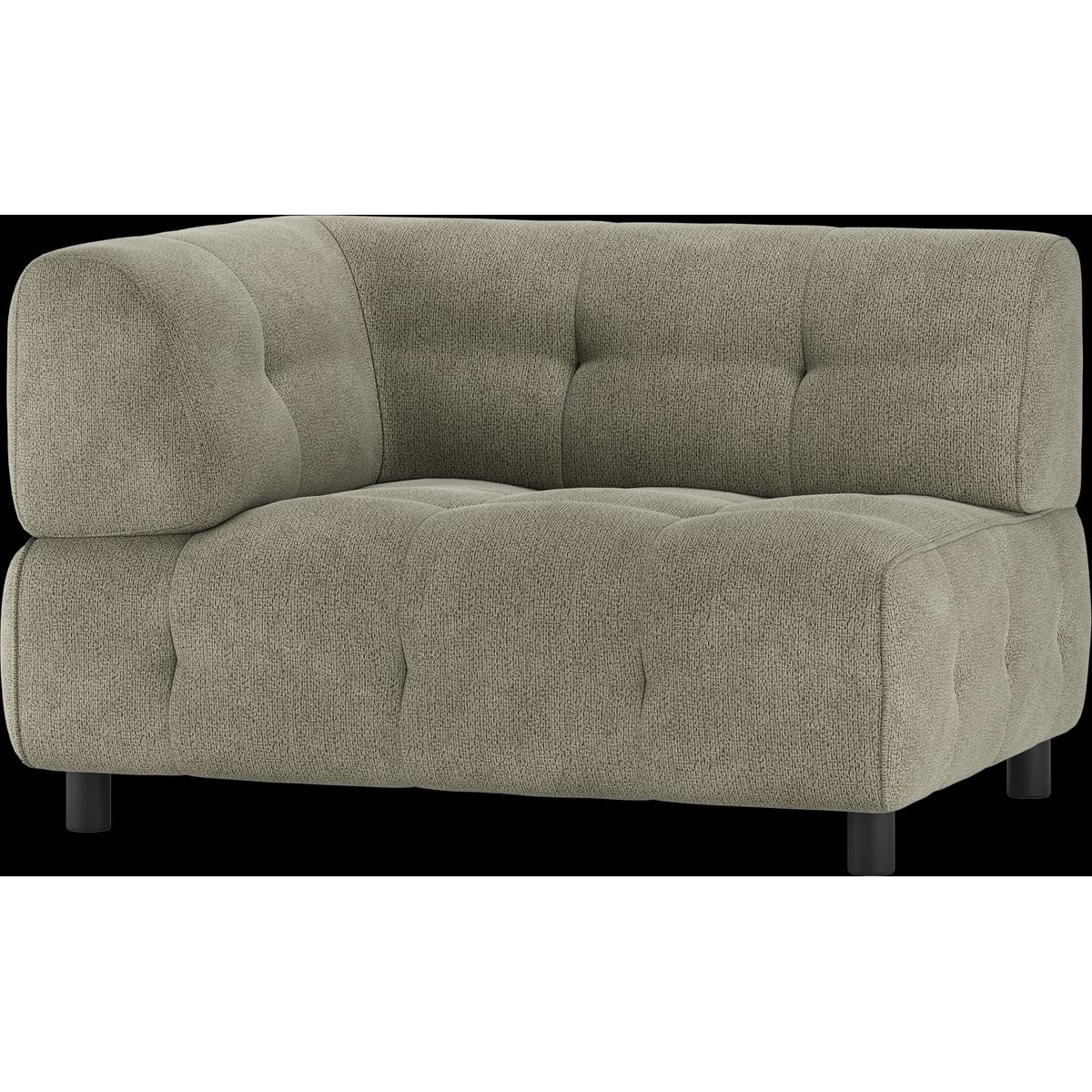 Louis Modulære sofa 1,5-sæder med arm venstre, chenille grøn H73x90x122 cm