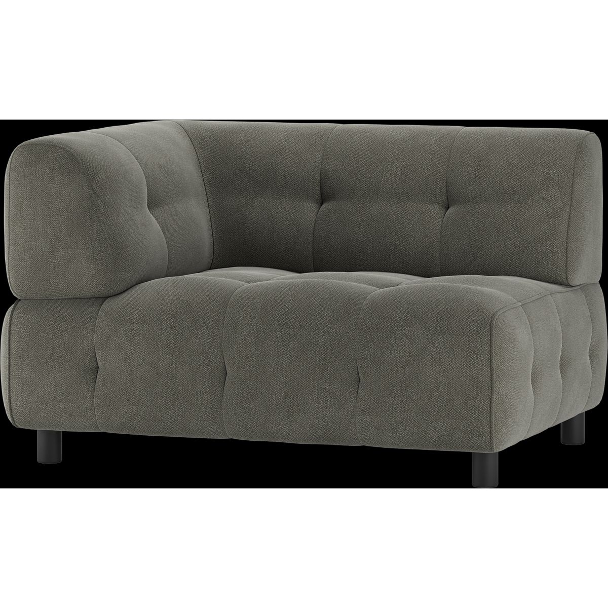 Louis Modulære sofa 1,5-sæder med arm venstre, vævet stof grøn H73x90x122 cm