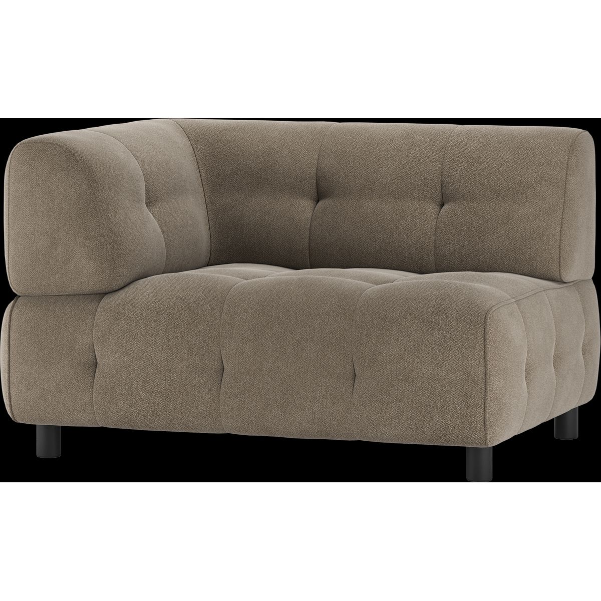 Louis Modulære sofa 1,5-sæder med arm venstre, vævet stof lysegrøn H73x90x122 cm