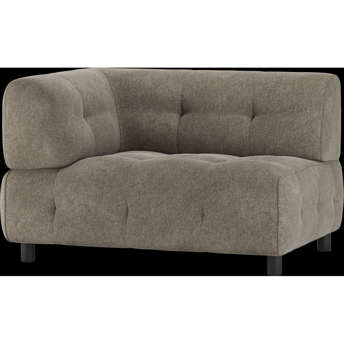 Louis Modulære sofa 1,5-sæder med arm venstre, fladvævet stof grøn H73x90x122 cm