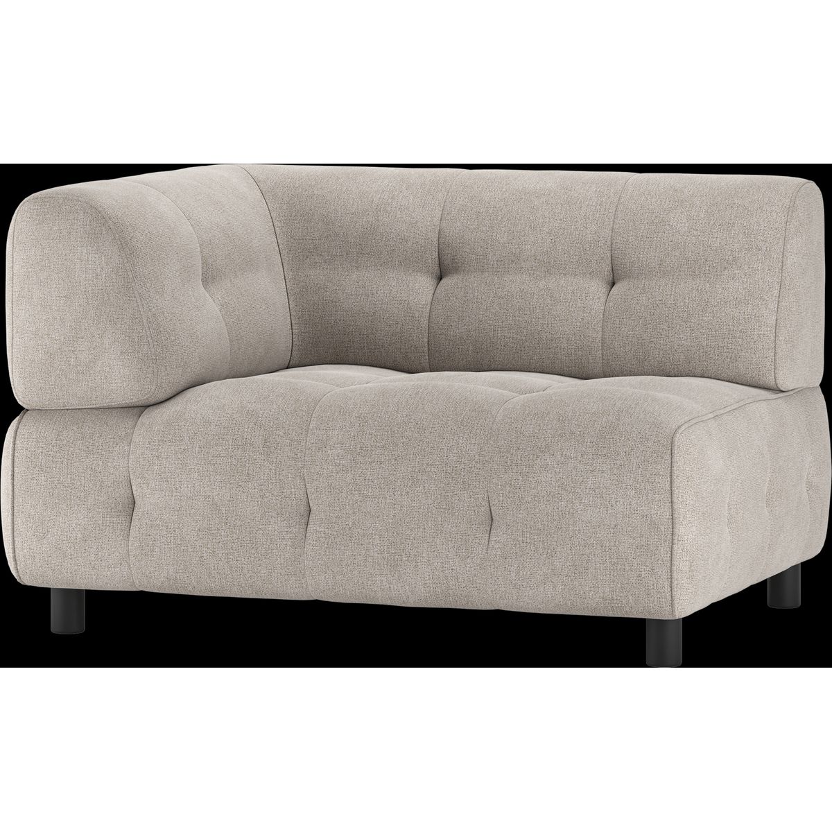 Louis Modulære sofa 1,5-sæder med arm venstre, fladvævet stof lysegrøn H73x90x122 cm