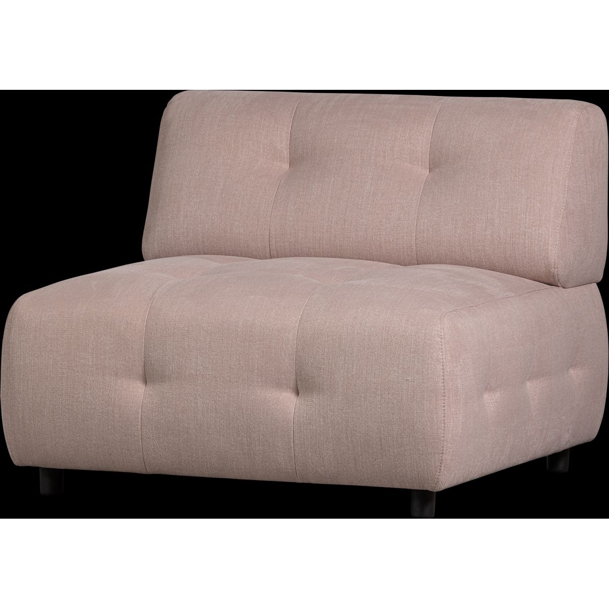 Louis Modulære sofa 1,5-sæder, fladvævet stof lyserød H73x90x90 cm