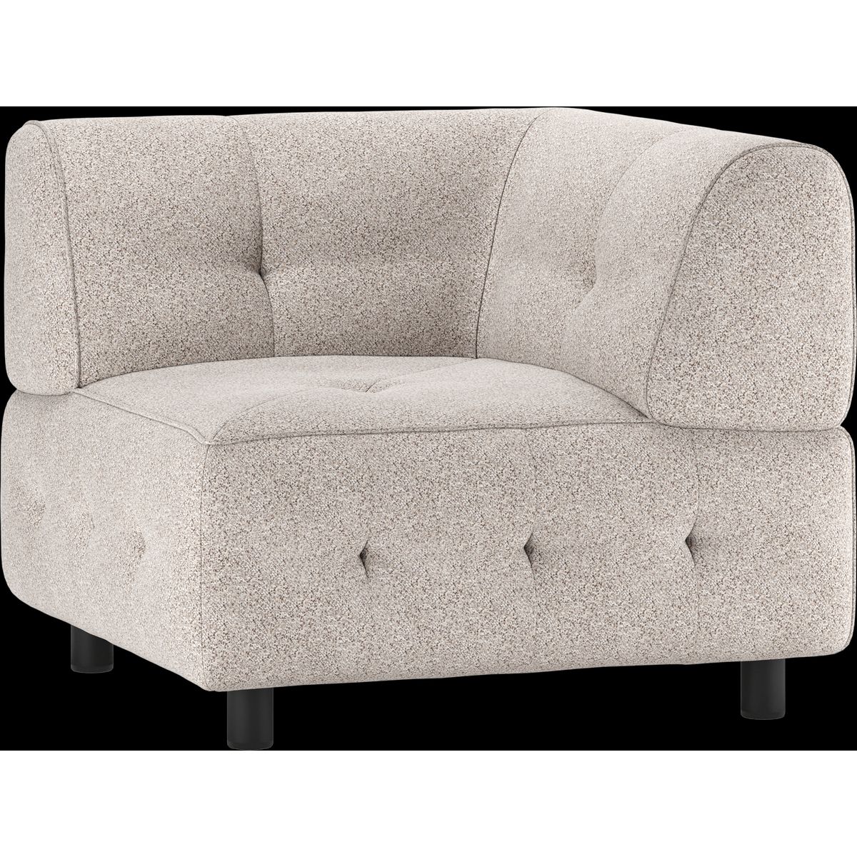 Louis Modulære sofa Hjørneelement, grov melange lysegrå H73x90x90 cm