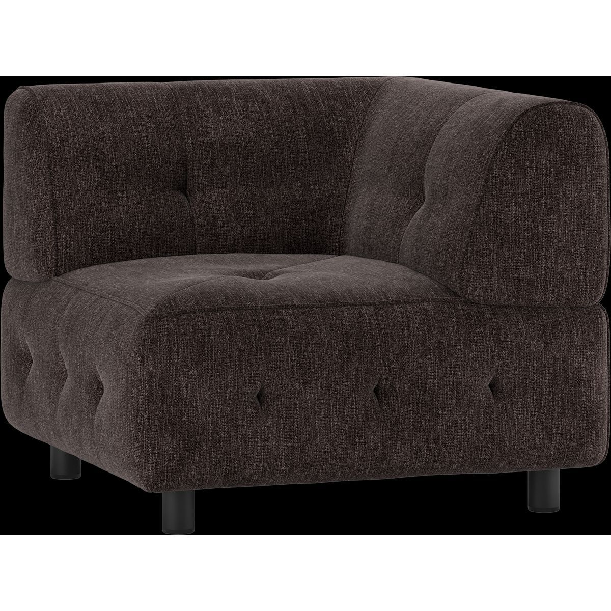 Louis Modulære sofa Hjørneelement, fladvævet stof kaffe H73x90x90 cm