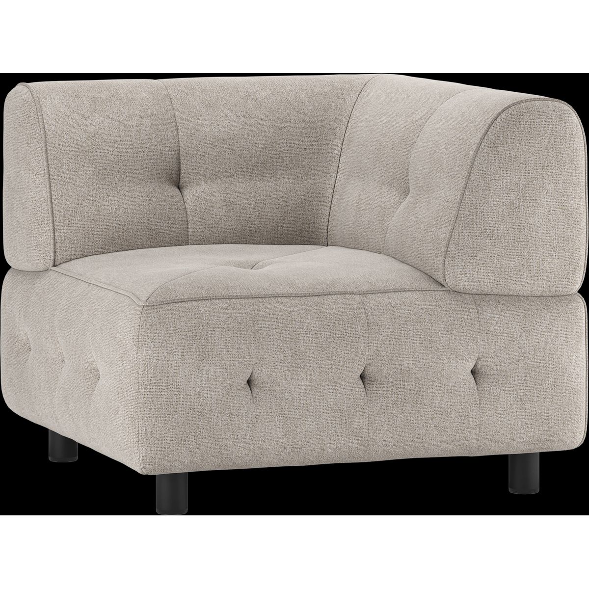 Louis Modulære sofa Hjørneelement, fladvævet stof lysegrøn H73x90x90 cm