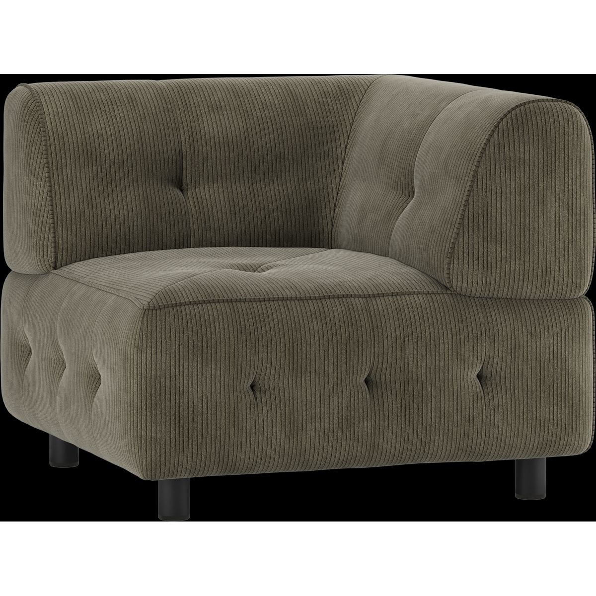 Louis Modulære sofa Hjørneelement, fløjl grøn H73x90x90 cm