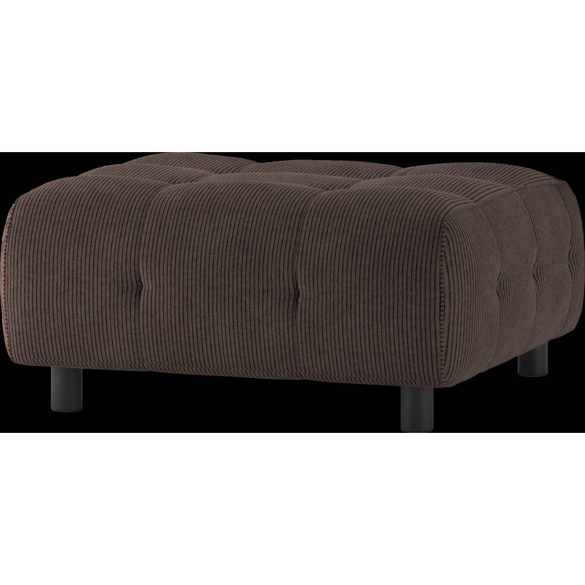 Louis Modulære sofa Skammel, fløjl kaffe H43x90x90 cm