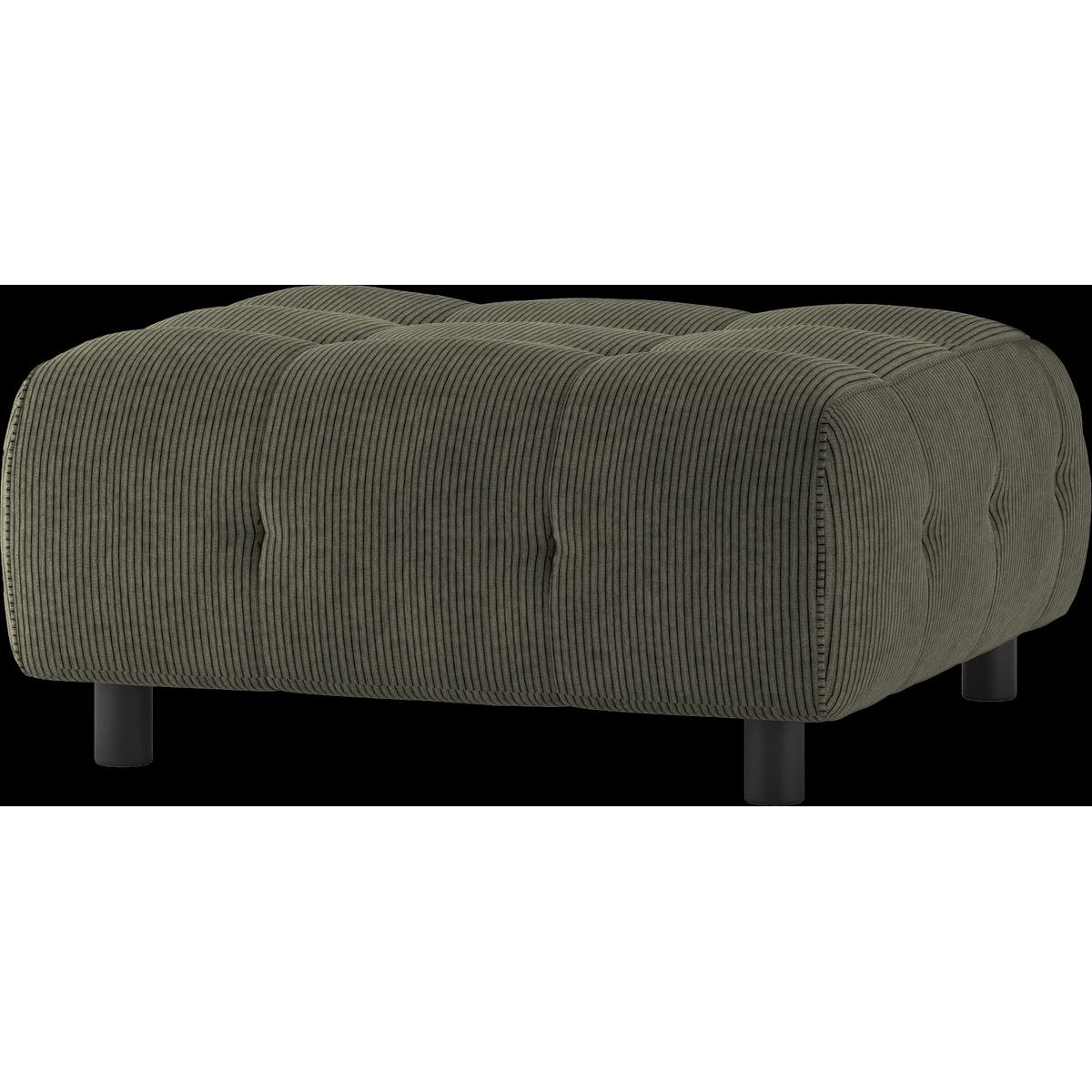 Louis Modulære sofa Skammel, fløjl grøn H43x90x90 cm