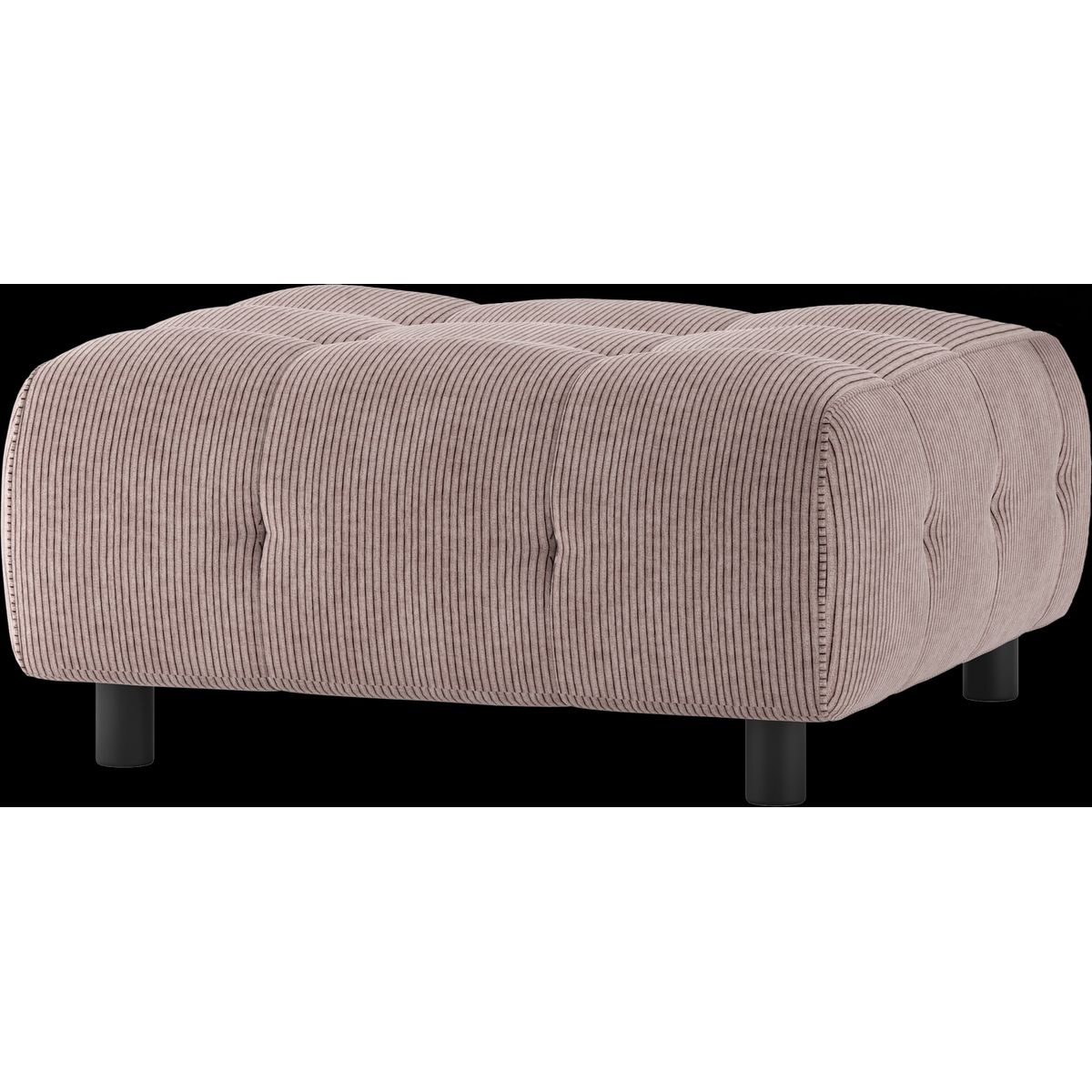 Louis Modulære sofa Skammel, fløjl lyserød H43x90x90 cm