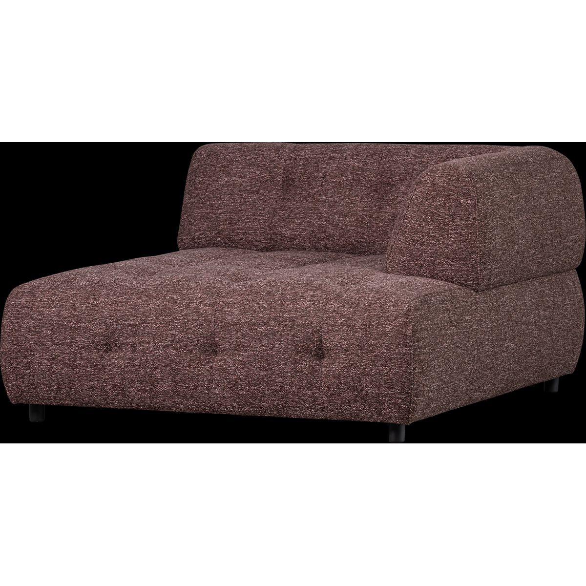 Louis Modulære sofa 1,5 chaiselong med arm højre, grov melange lyserød H73x140x122 cm