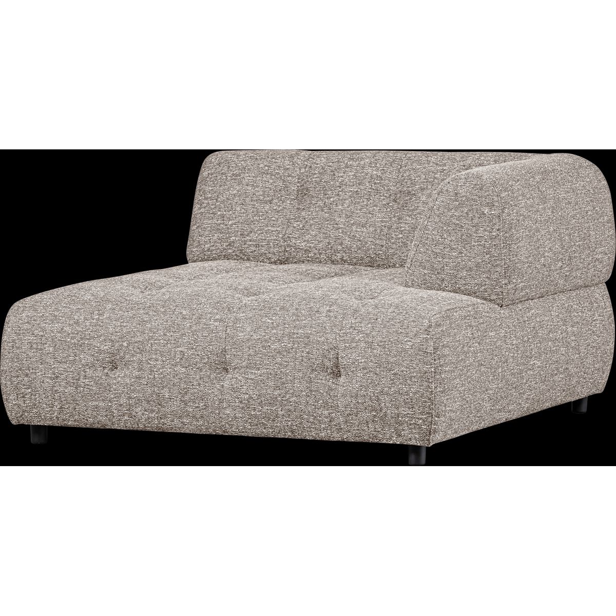 Louis Modulære sofa 1,5 chaiselong med arm højre, grov melange lysegrå H73x140x122 cm