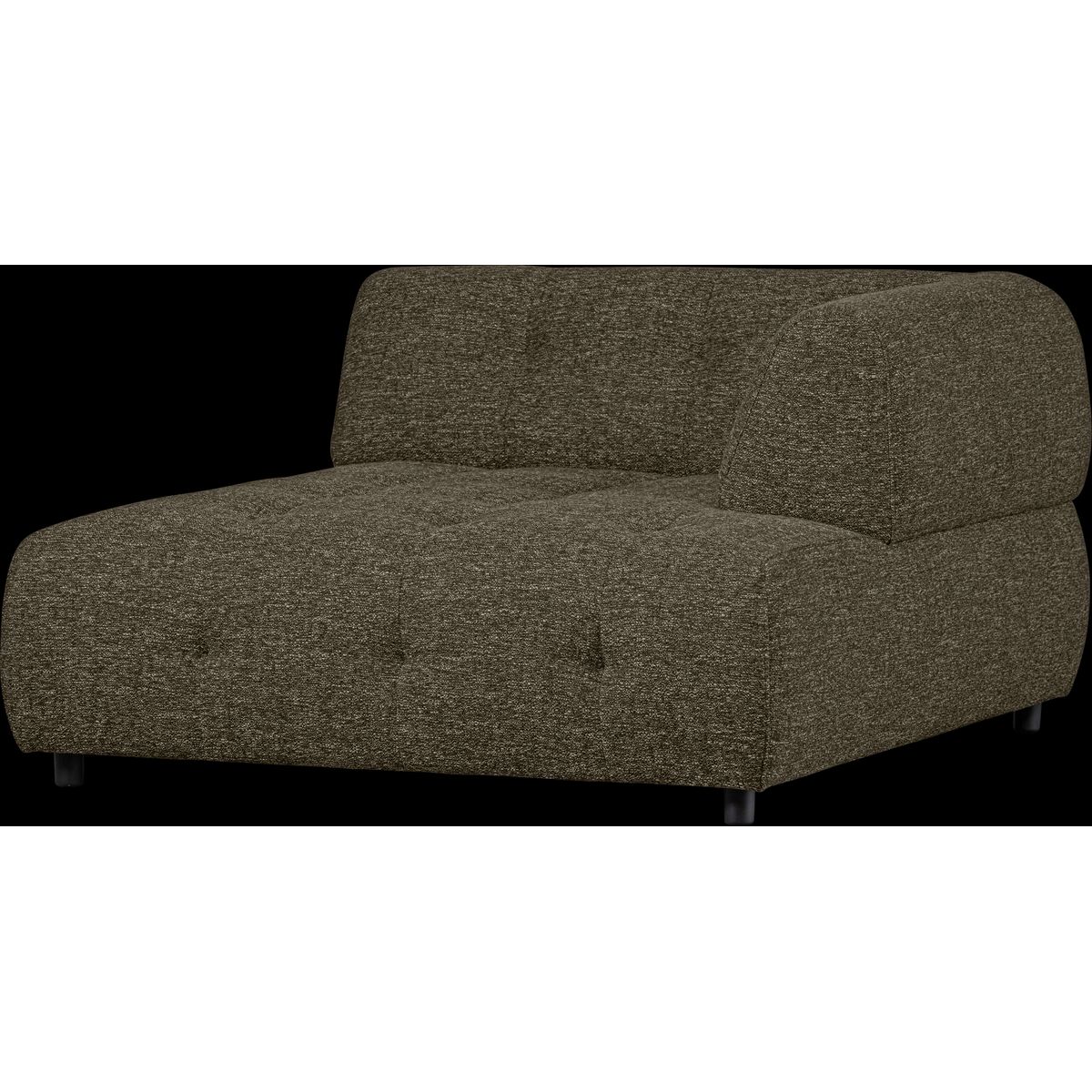 Louis Modulære sofa 1,5 chaiselong med arm højre, grov melange lysegrøn H73x140x122 cm