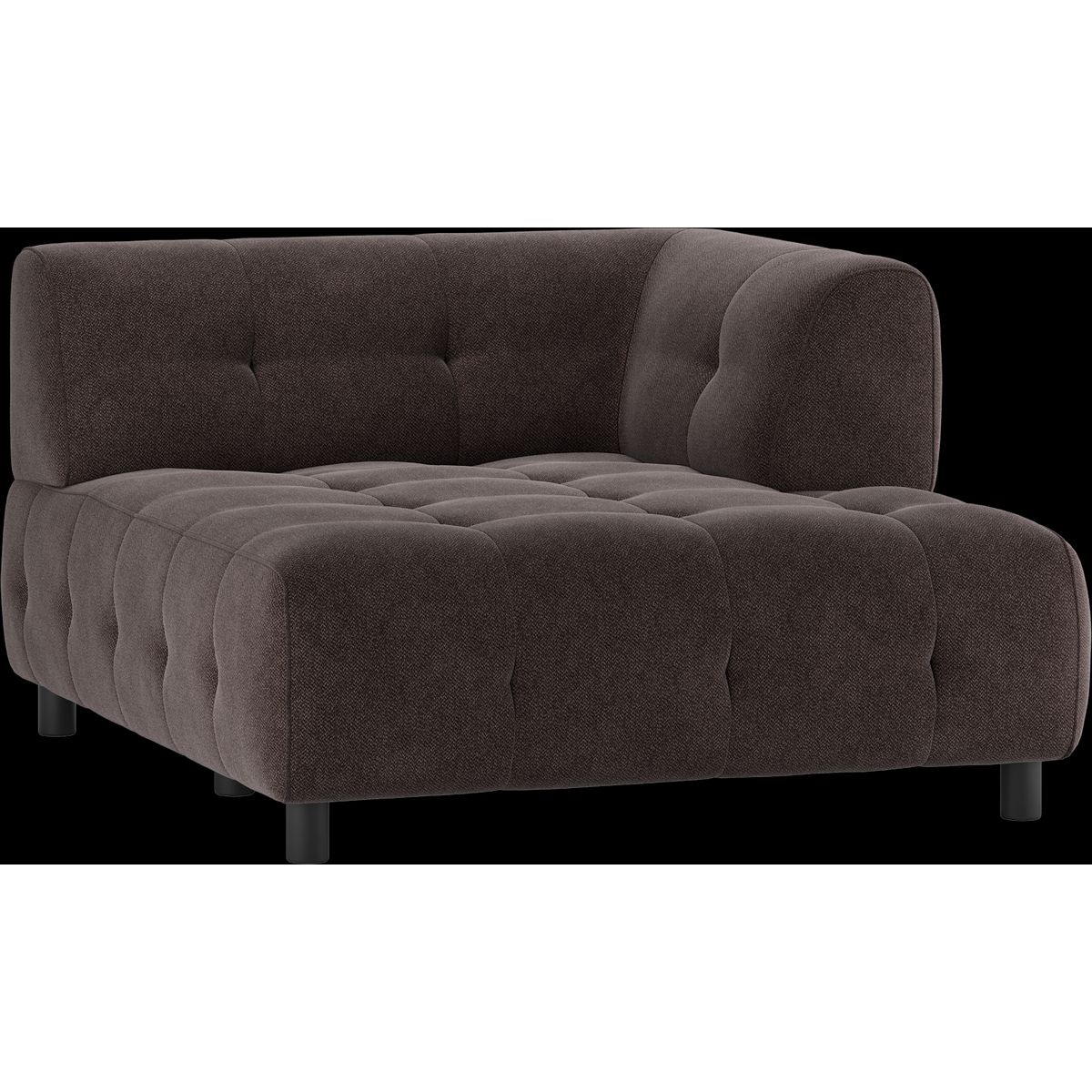 Louis Modulære sofa 1,5 chaiselong med arm højre, vævet stof kaffe H73x140x122 cm