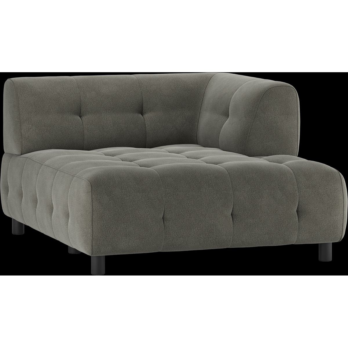 Louis Modulære sofa 1,5 chaiselong med arm højre, vævet stof grøn H73x140x122 cm