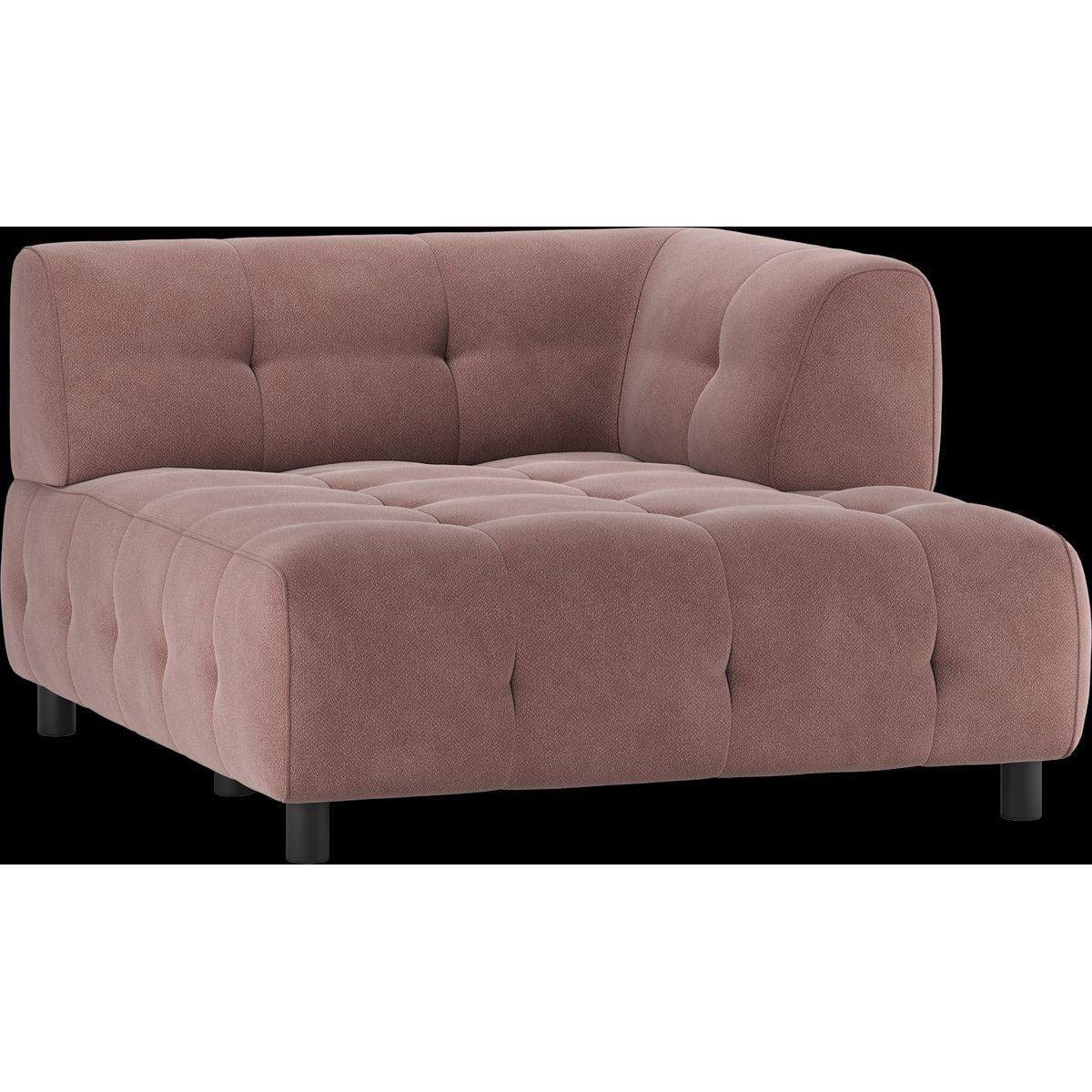 Louis Modulære sofa 1,5 chaiselong med arm højre, vævet stof lyserød H73x140x122 cm