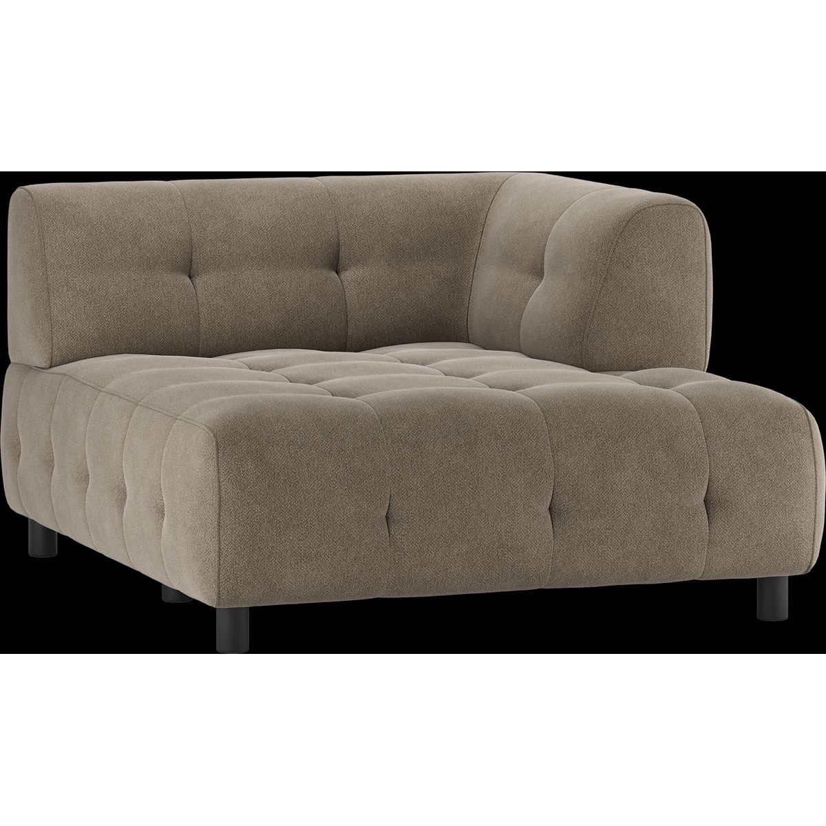 Louis Modulære sofa 1,5 chaiselong med arm højre, vævet stof lysegrøn H73x140x122 cm