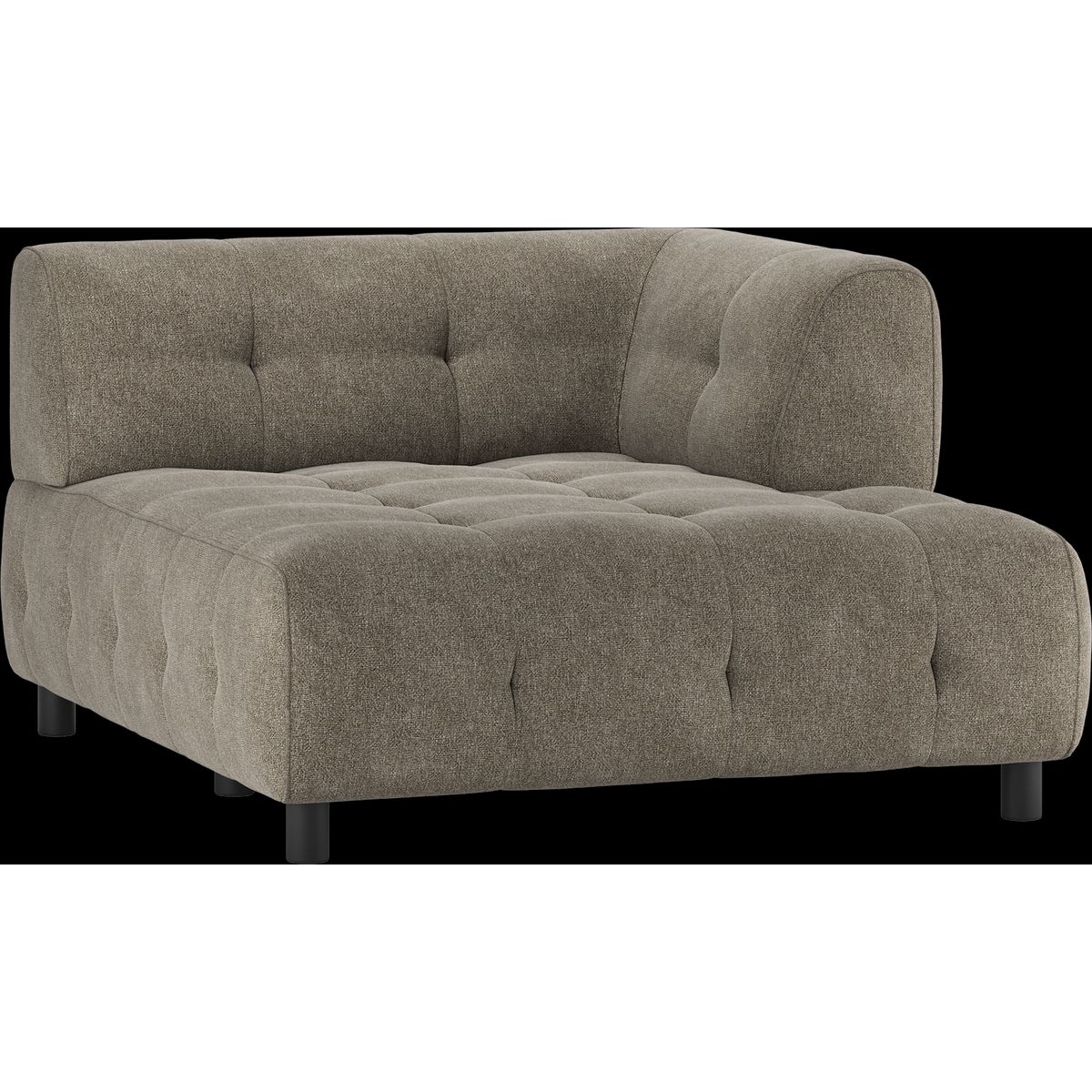 Louis Modulære sofa 1,5 chaiselong med arm højre, fladvævet stof grøn H73x140x122 cm