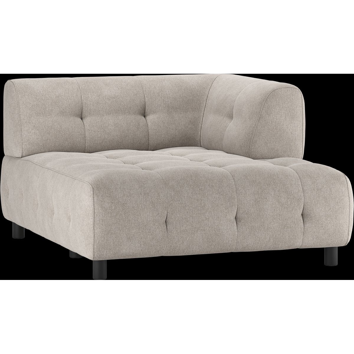 Louis Modulære sofa 1,5 chaiselong med arm højre, fladvævet stof lysegrøn H73x140x122 cm