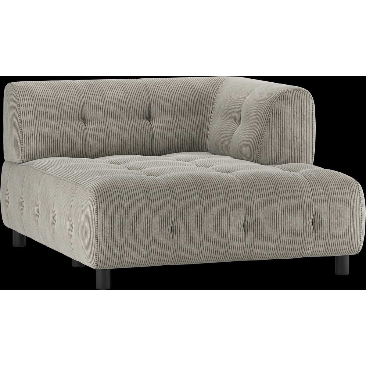 Louis Modulære sofa 1,5 chaiselong med arm højre, fløjl lysegrøn H73x140x122 cm