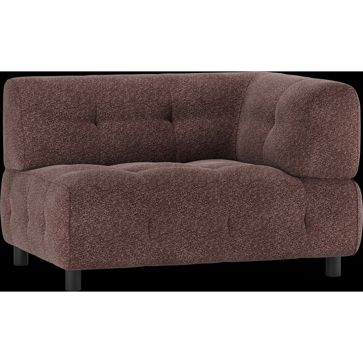 Louis Modulære sofa 1,5-sæder med arm højre, grov melange lyserød H73x90x122 cm