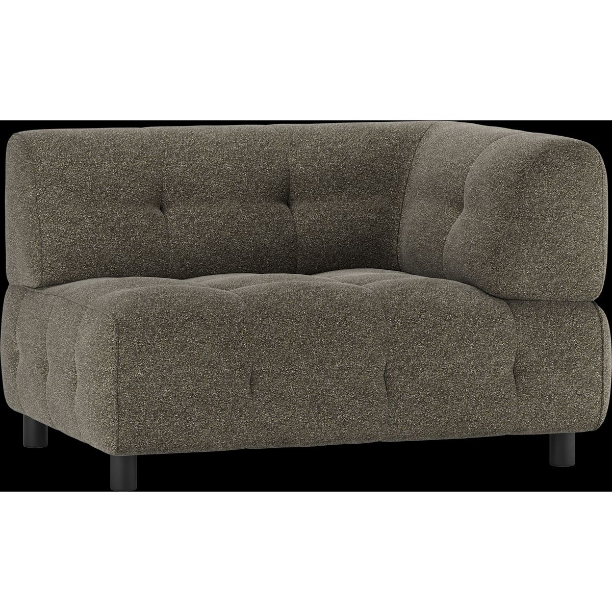 Louis Modulære sofa 1,5-sæder med arm højre, grov melange lysegrøn H73x90x122 cm