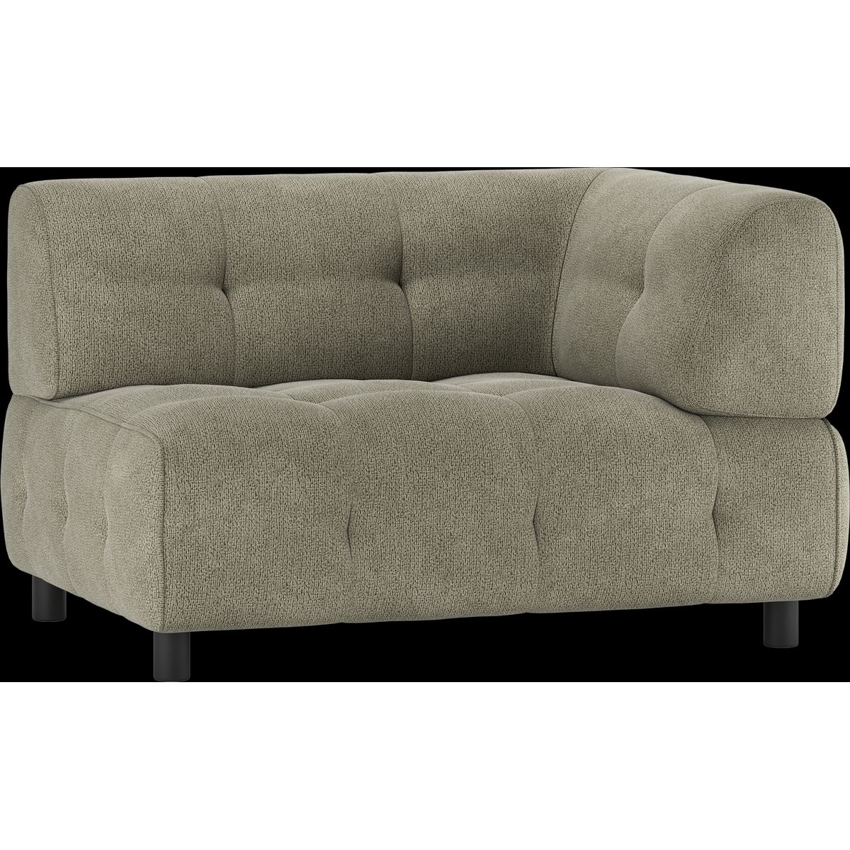 Louis Modulære sofa 1,5-sæder med arm højre, chenille grøn H73x90x122 cm