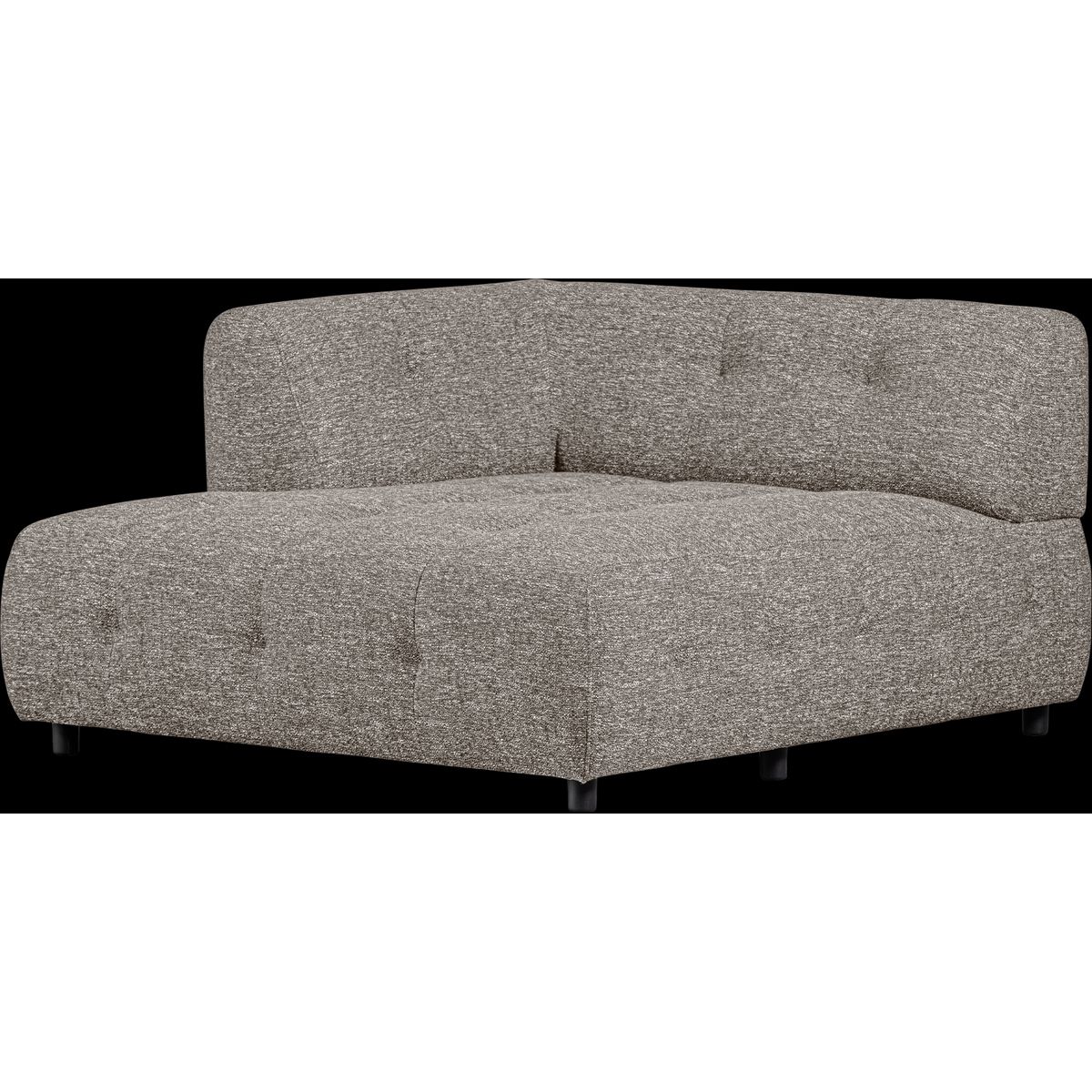 Louis Modulære sofa 1,5 chaiselong med arm venstre, grov melange kaffe H73x140x122 cm