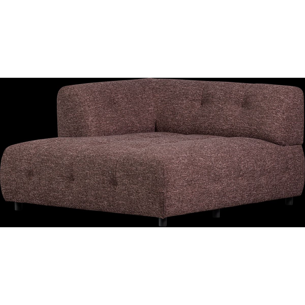 Louis Modulære sofa 1,5 chaiselong med arm venstre, grov melange lyserød H73x140x122 cm