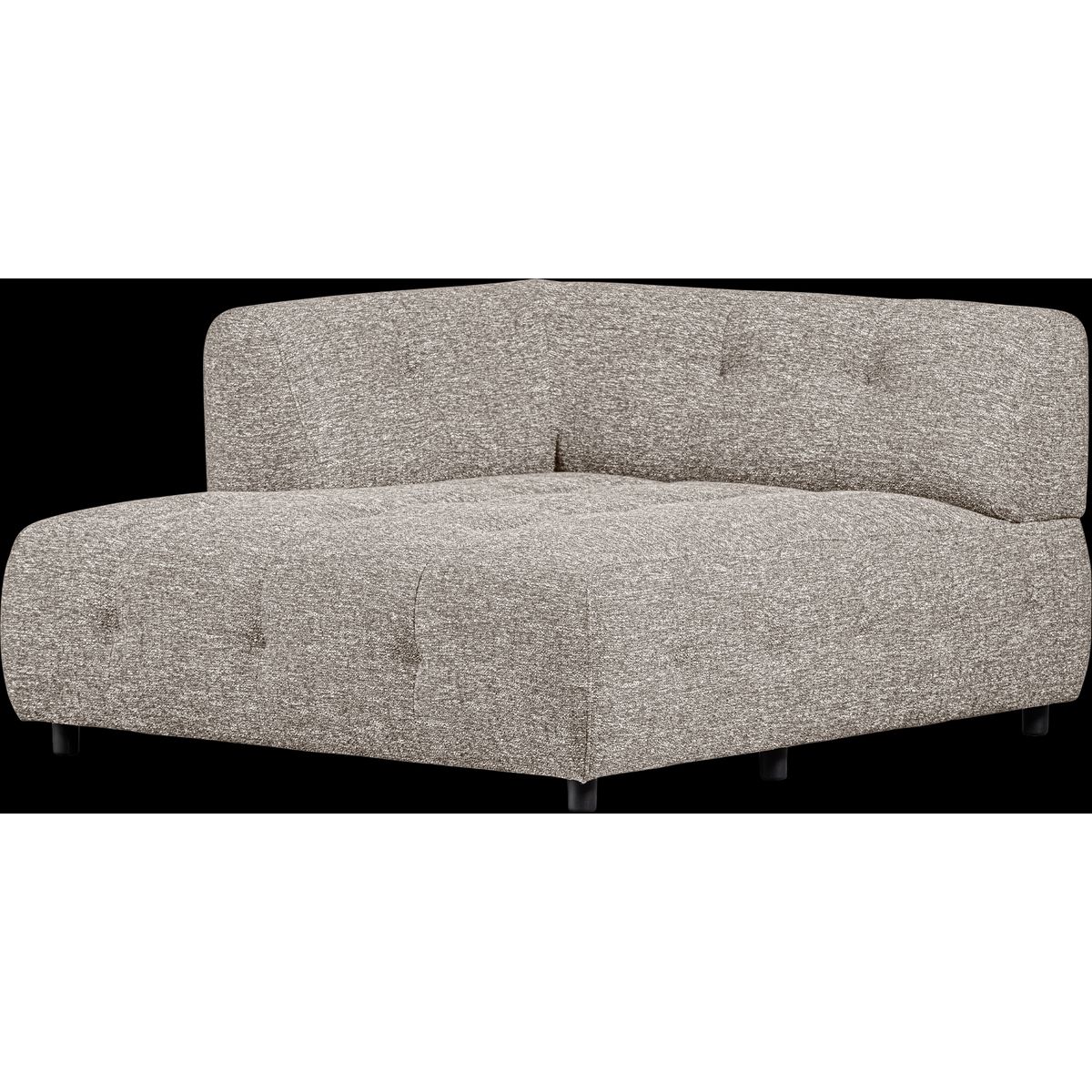 Louis Modulære sofa 1,5 chaiselong med arm venstre, grov melange lysegrå H73x140x122 cm