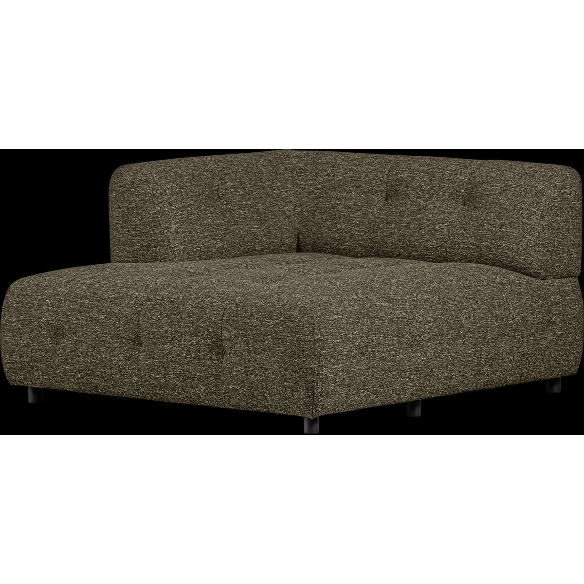 Louis Modulære sofa 1,5 chaiselong med arm venstre, grov melange lysegrøn H73x140x122 cm