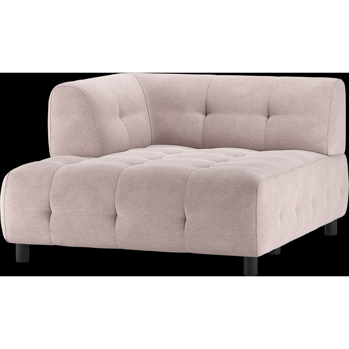 Louis Modulære sofa 1,5 chaiselong med arm venstre, chenille lyserød H73x140x122 cm