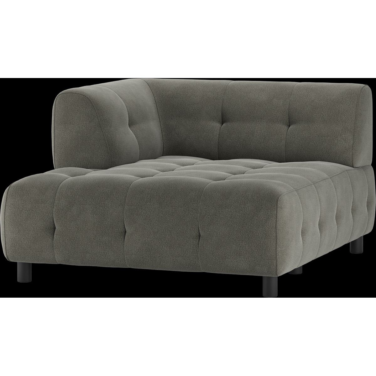 Louis Modulære sofa 1,5 chaiselong med arm venstre, vævet stof grøn H73x140x122 cm