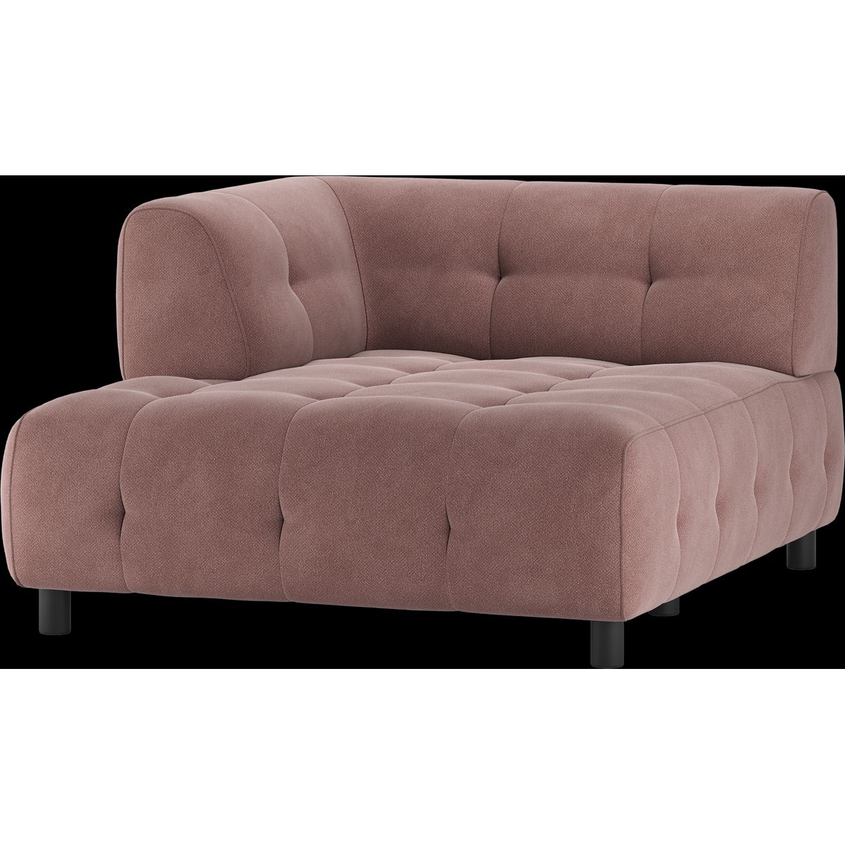 Louis Modulære sofa 1,5 chaiselong med arm venstre, vævet stof lyserød H73x140x122 cm