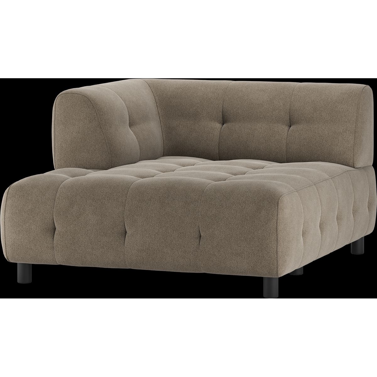 Louis Modulære sofa 1,5 chaiselong med arm venstre, vævet stof lysegrøn H73x140x122 cm