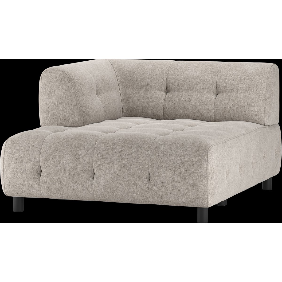 Louis Modulære sofa 1,5 chaiselong med arm venstre, fladvævet stof lysegrøn H73x140x122 cm