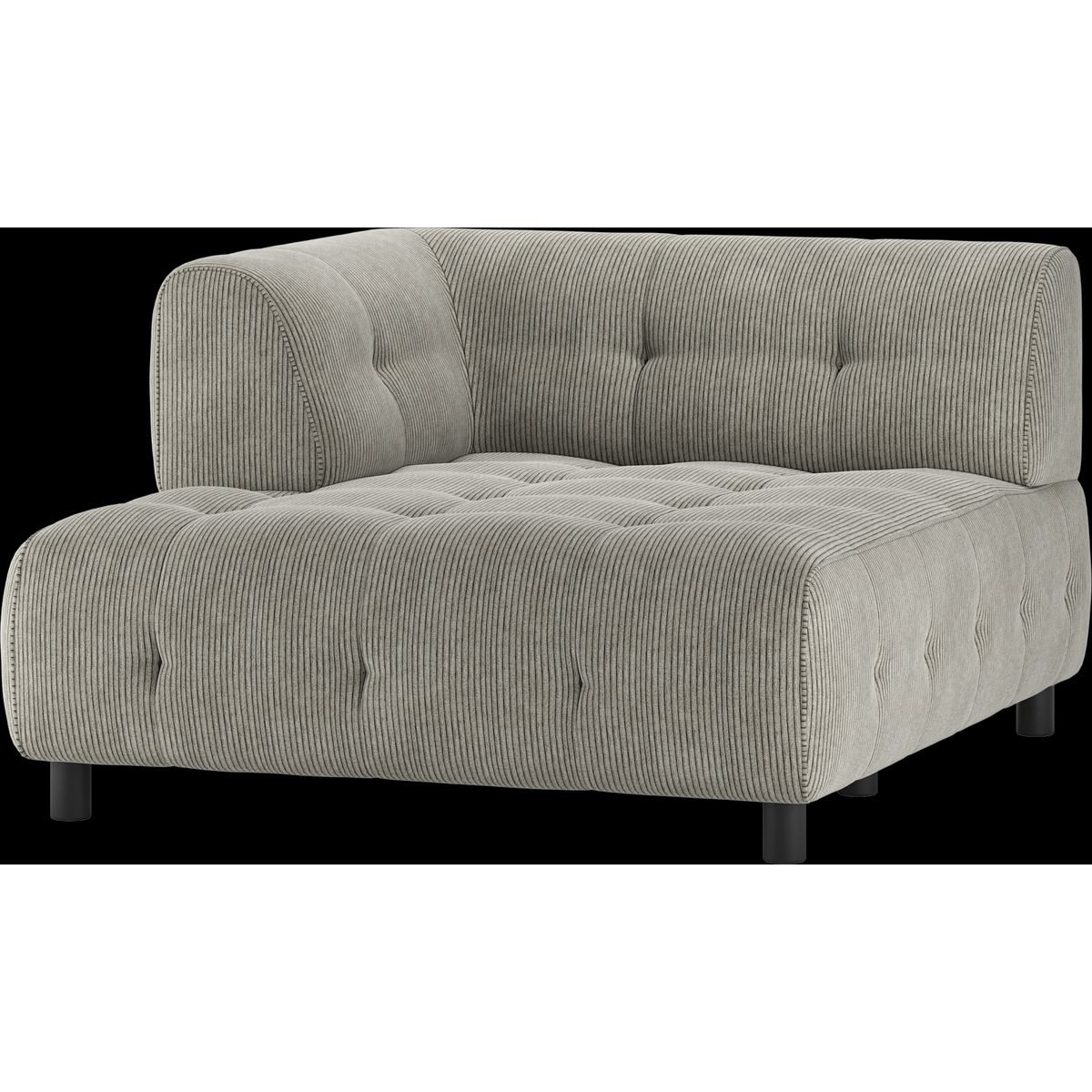 Louis Modulære sofa 1,5 chaiselong med arm venstre, fløjl lysegrøn H73x140x122 cm